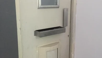 Photo of Suspicious security door in wealthy home, with interesting openings….