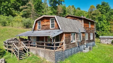 Photo of Rustic 4-Bedroom Log Home on 10.16 Acres with Detached Garage – $190,000